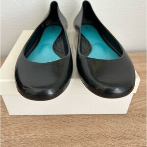 Oka B Jelly Ballet Flats Black‎ Flexible Waterproof Size 7